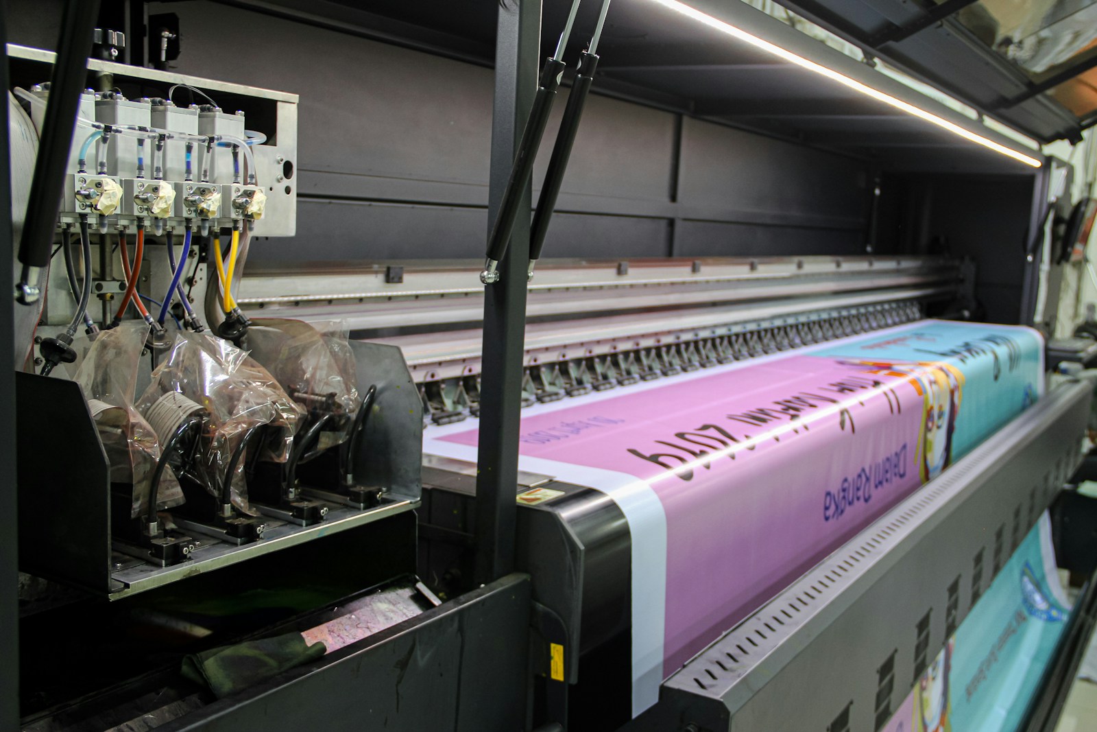 a large machine with a lot of papers on it